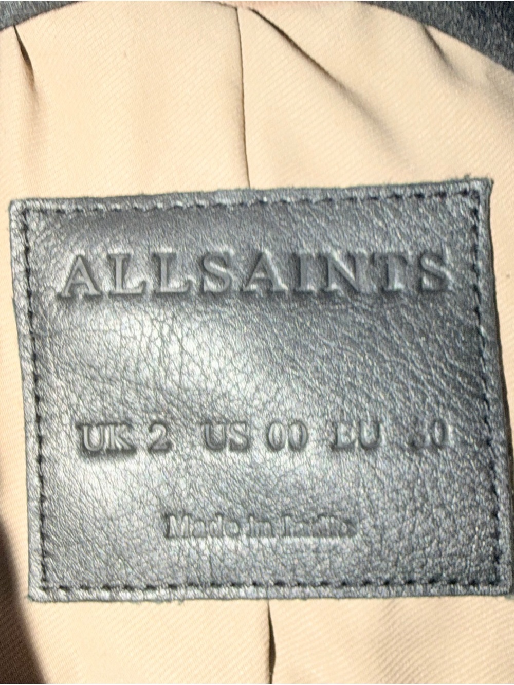 All Saints Dalby leather biker jacket 00 - Picture 4 of 12